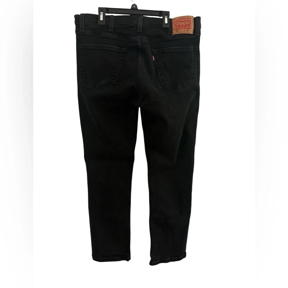 Levi's Men's Slim Straight Jeans in Black - Picture 3 of 13
